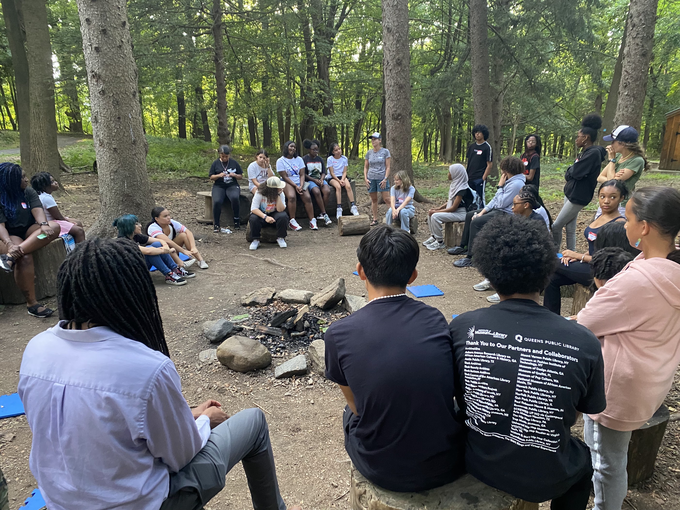 Students participating in a Wayfinders outdoor learning activity
