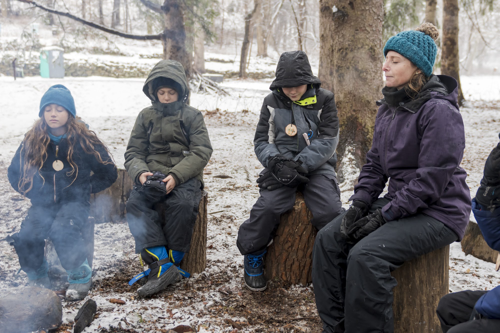 Meditation with Leah outdoors